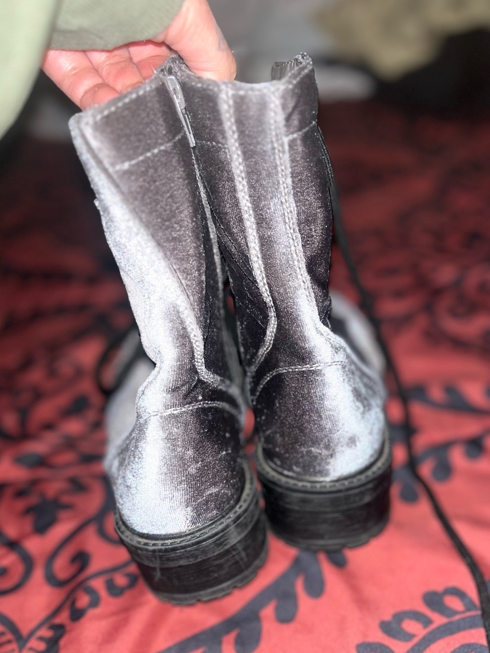 Madden Girl Gray Suede Ankle Booties